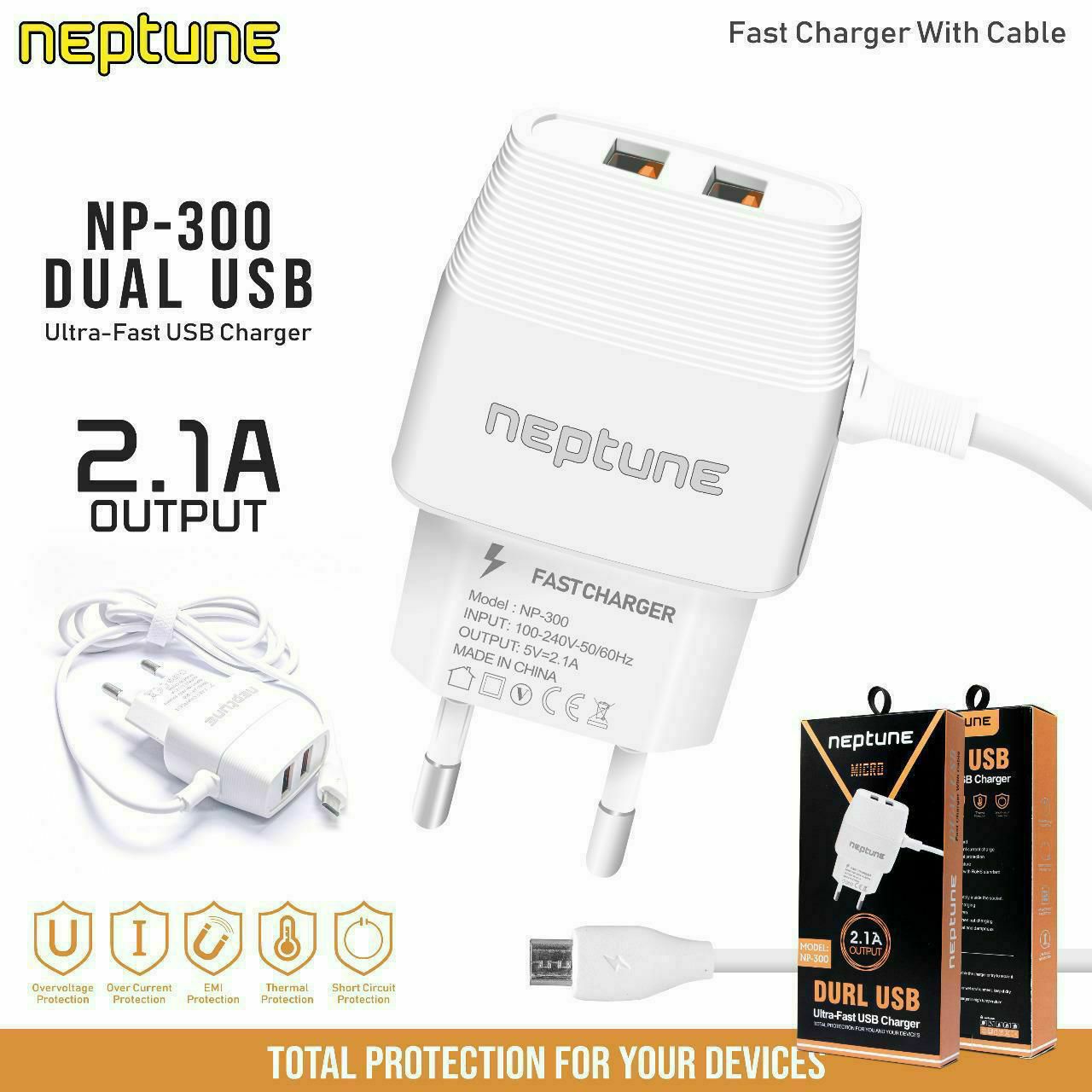 TRAVEL CHARGER NEPTUNE NP-300 MICRO USB